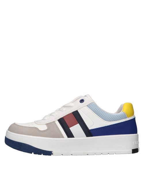 Sneakers in ecopelle e tessuto TOMMY HILFIGER | T3X9-33863-1269Y913BIANCO-GRIGIO-BLU-GIALLO-AZZUR